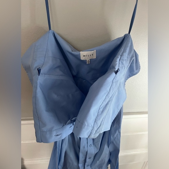 Milly Strapless Dress in Light Blue - Picture 1 of 4